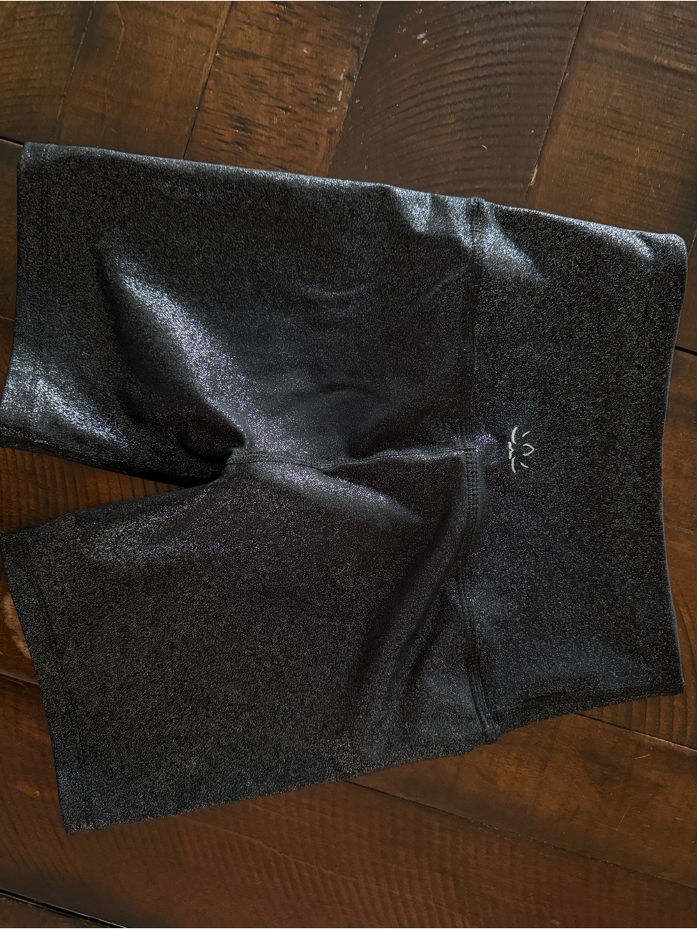 Beyond Yoga Sparkle Black High-Waist Bike Shorts XS